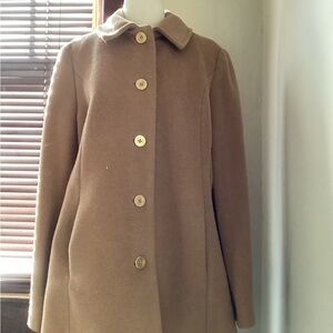 COACH Wool/Mohair Camel Hip Length Coat Jacket
